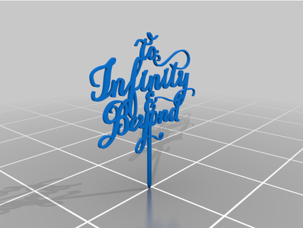 cake topper infinity beyond paninithecat 3d print model - Mito3D