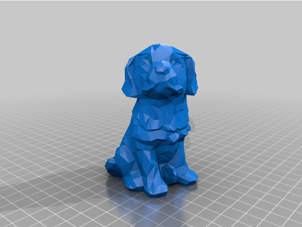 low poly puppy cooperatbotdotcom 3d print model - Mito3D