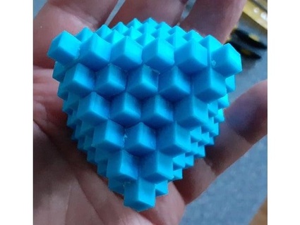 japanisch Kristall Puzzle 51 Stücke kombiniert skaliert schmoee 3d print model - Mito3D