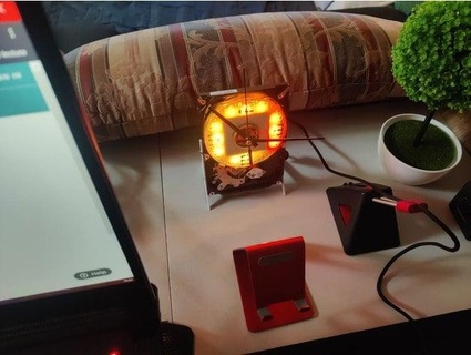led clock hdd thepirer 3d print model - Mito3D