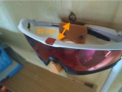 óculos suporte parede fixo m4 parafusos davebzh 3d print model - Mito3D