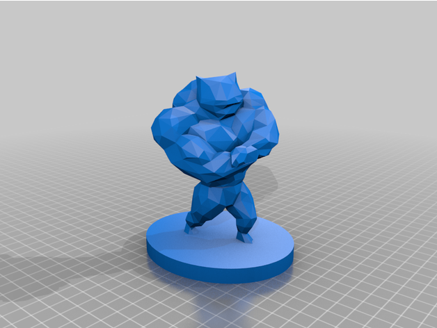 düşük poli swole Bulbasaur cooperatbotdotcom 3D print model - Mito3D