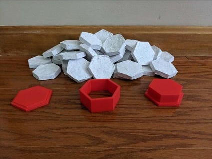 hexagon paper making mold elevatedisscout 3d print model - Mito3D