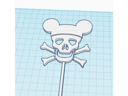 logo stakes mickey pirate rkxone 3d print model - Mito3D