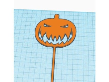 logo stakes halloween pumpkin rkxone  3d print model - Mito3D