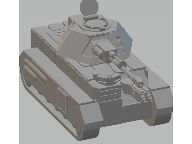 fhw Dämmerung Jäger Panzer Design v1 Auto Kanone freien Heiden 3D print model - Mito3D