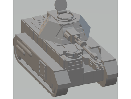 fhw Dämmerung Jäger Panzer Design v1 Auto Kanone freien Heiden 3d print model - Mito3D