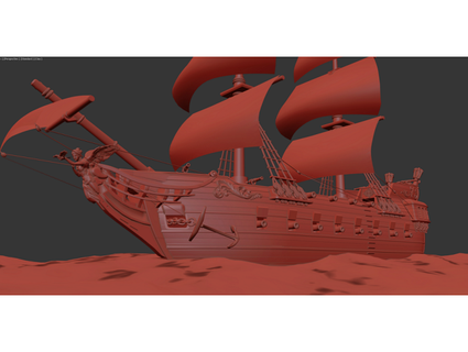 pirate ship galleon table top dnd darkside501st 3d print model - Mito3D