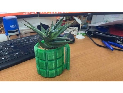grenade cup planter pot pushkarev 3d print model - Mito3D