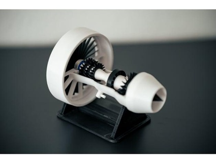 jet engine - working compressed air turbofan rndmframes printing 3d print model - Mito3D