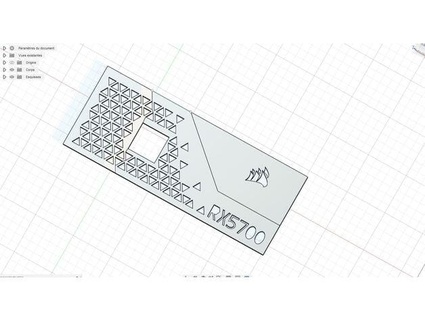 rx 5700 fe corsaire thème plaque arrière 6pri1b 3d print model - Mito3D