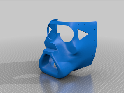 tusken raider helmet - 4 part fan vents fleasome 3d print model - Mito3D
