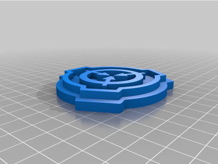 scp - foundation logo patch keychain gabrixaleirb 3d print model - Mito3D