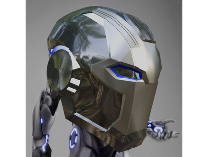 furtividade ferro homem conceito inspirado capacete Budwin 3d print model - Mito3D