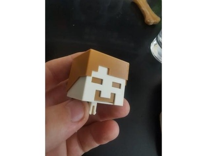 Minecraft steve scatto insieme testa capelli remixare knoodrake 3d print model - Mito3D