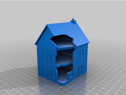 fow damaged brick house arctic fox 3d print model - Mito3D