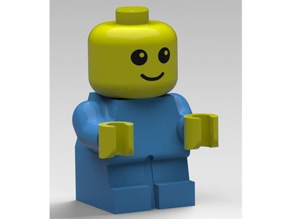 Lego maxifigura 10 1 bebê engenheiro 3d print model - Mito3D