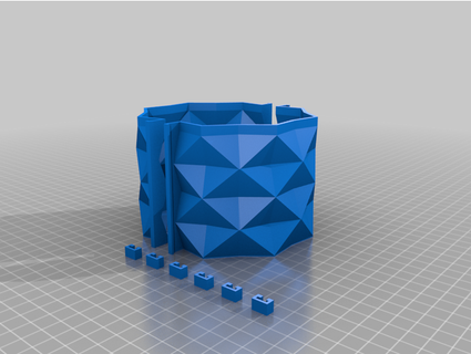 geometric concrete pot mold boterbergyb 3d print model - Mito3D