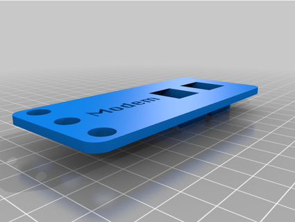 doble piedra clave estante montar soporte compensar módem texto rdamazio 3d print model - Mito3D