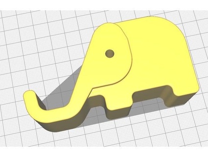 Elefant Telefon Halter Unterstützung iamjaeho 3d print model - Mito3D