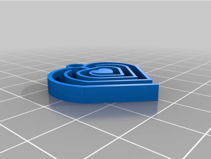 heart labyrinth hanger hansgl 3d print model - Mito3D