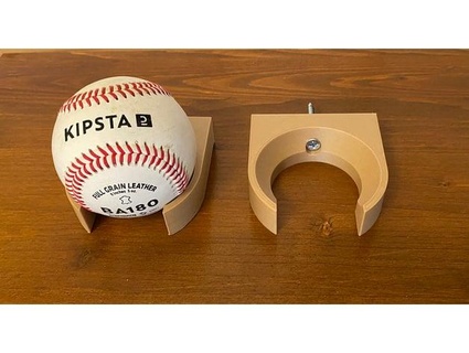 baseball parete titolare supporto piotrchr 3d print model - Mito3D