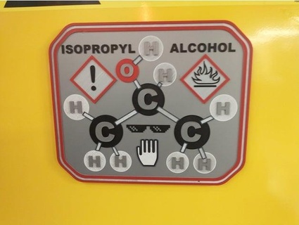 isopropilico alcol Pericolo cartello veggente 3d print model - Mito3D
