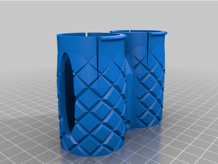 double-barreled poo bag dispenser w chanel quilting vulcangopher1 3d print model - Mito3D