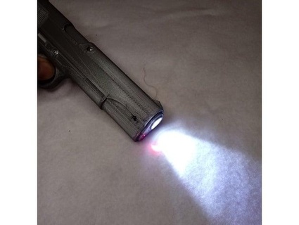 absolutely coolest colt 1911 laser led q5 torch flash light baldymen 3d print model - Mito3D