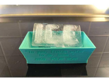 customisable ice cube mold alphahelix 3d print model - Mito3D