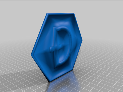 dogecoin hexagon cshark13 3d print model - Mito3D