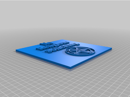 religioso solicitando placa sigilo baphomet ventureverse 3d print model - Mito3D