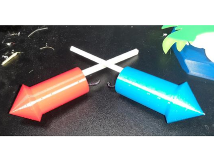 simple fireworks 3dtwinkie 3d print model - Mito3D