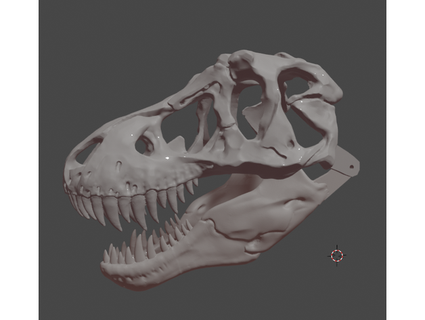 t rex crânio mascarar movimento mandíbula dragonartist15 3d print model - Mito3D