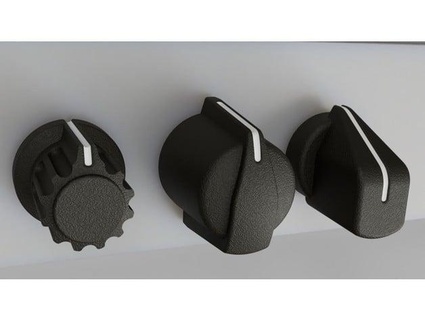 potansiyometre topuzlar siyah daw 3d print model - Mito3D