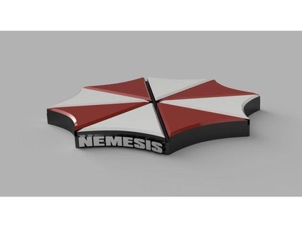 nemesi modello base ombrello logo calscustoms 3d print model - Mito3D