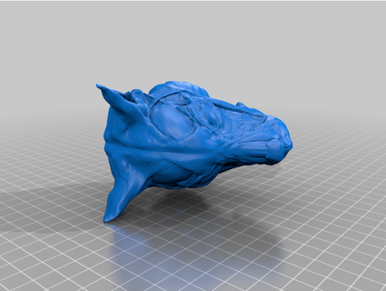 cane muscolo cabeza scansione artvalk 3d print model - Mito3D