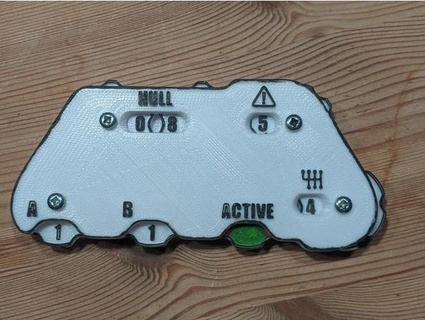 Gaslands veículo painel controle dados sicidade 3d print model - Mito3D