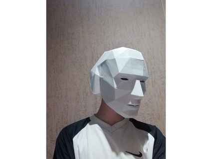 low poly helmet matlef 3d print model - Mito3D