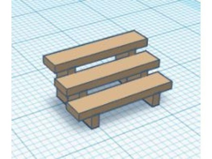 einfach Veranda Treppe ho Rahmen mitdralim 3d print model - Mito3D