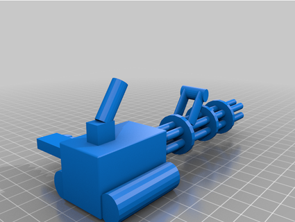 nerf ish juguete minigun dog 3d print model - Mito3D