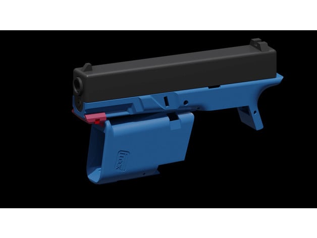 flock airsoft folding glock 19 frame g19 gen3 jhpark6832 3D print model - Mito3D