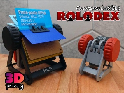 customizable rolodex - works filament swatch system 3d-printy 3d print model - Mito3D