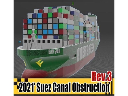 2021 suez canal obstruction codenamex 3d print model - Mito3D