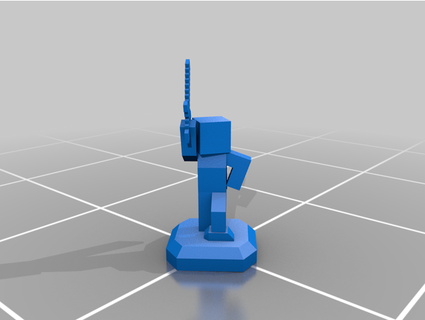 Steve Minecraft sculpture alt épée polarisx3 3d print model - Mito3D