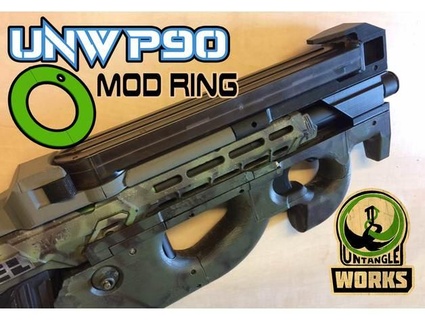 unw p90 airsoft mag mod ring untangle 3d print model - Mito3D