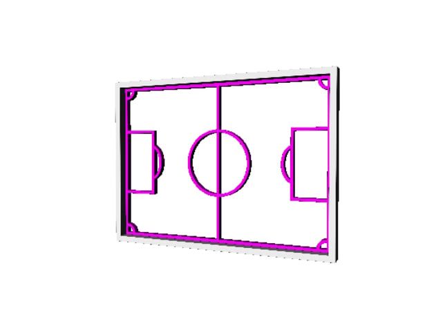 Campo Futbol Plätzchen Cutter aetsolrac 3D print model - Mito3D
