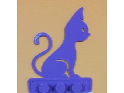 gato porta llaves key holder karolineq 3d print model - Mito3D