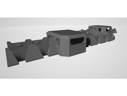 sci fi modulare trincea sistema cikkirock 3d print model - Mito3D