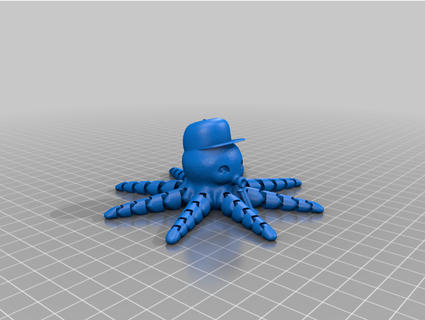 cute mini octopus cap vinithepooh  3d print model - Mito3D